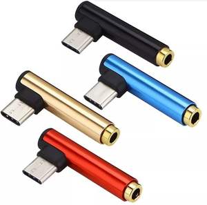 Adaptateur audio USB-C mâle vers <span class=keywords><strong>jack</strong></span> 3,5 mm femelle à 90 degrés, prix usine, pour téléphone portable et <span class=keywords><strong>tablette</strong></span> - Product Image 3