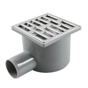 WaiiHO 034 Siphon de sol carré moderne en acier inoxydable 304, finition polie électrolytique PVC, homologué Watermark pour salle de bain - Product Image 4