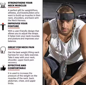 Equipo de entrenamiento para cabeza y cuello: una herramienta de pesas para la cabeza para entrenamientos en casa, una gorra avanzada para fortalecer el cuello y una - Product Image 2
