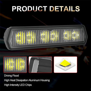 Barra de Luces LED de 6 Pulgadas con Patrón de Haz de Inundación para Conducción, Luz Blanca, para Luces de Conducción Adicionales, Automóviles, Camiones, UTV, Vehículos de 4 Ruedas - Product Image 4