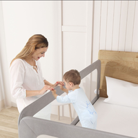 Barrière de lit bébé réglable et pliable, protection de sécurité pour enfants et tout-petits, barrière de lit portable pour berceau, direct usine