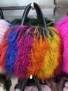 Borsa in Pelliccia d'Agnello Mongolo Stile Coreano, Borsa a Mano alla Moda con Pelo Lungo e Riccio, Borse in Pelliccia d'Agnello per Donne - Product Image 4