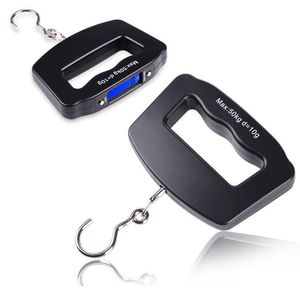 Pèse-bagages numérique suspendu 50 kg max, précision 10 g, écran LCD rétroéclairé, conversion d'unités, corps en plastique - Product Image 2