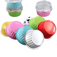 Barquette en aluminium de 125 ml, récipient en aluminium de qualité alimentaire, barquette jetable pour barbecue, adaptée à divers emballages alimentaires