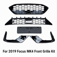 Gril Bumper Depan Model ST untuk Ford Focus MK4 2019, Gril Sarang Lebah, Upgrade Fokus Mobil, Body Kit Eksterior Mobil