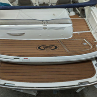 Tapis de plateforme de bain de bateau en mousse EVA imitation teck Cobalt 232 2013, style SeaDek MarineMat Gatorstep, auto-adhésif