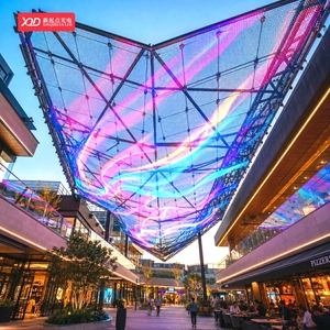 จอแสดงผล LED แบบตาข่ายกลางแจ้ง Ultra Bright <span class=keywords><strong>9000CD</strong></span> กันน้ำ มองเห็นได้ชัดเจน สำหรับป้ายโฆษณาและงานอีเวนต์ในสนามกีฬา - Product Image 1