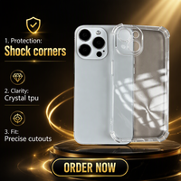 Coque de téléphone transparente en TPU antichoc avec dos imprimé pour iPhone