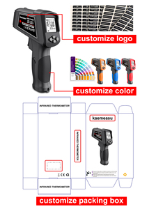 -50~1600c Nhiệt kế hồng ngoại công nghiệp laser kép Báo động nhiệt độ cao Súng nhiệt độ laser Nhiệt kế hồng ngoại - Product Image 6