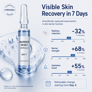 Ampolla de Recuperación Cutánea de 7 Días Post-Exfoliación, Hidratación Intensiva, Alivio del Enrojecimiento, Restauración de la Barrera Cutánea, para Piel Sensible y Dañada - Product Image 3