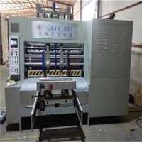 Máquina troqueladora rotativa corrugada para papel con rebobinadora de torreta