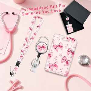 In stock: Foundation with large <b>bow</b>, leaf, badge, scroll, ID card holder, heavy-duty lanyard, cute keychain, exhibition card - Product Image 3