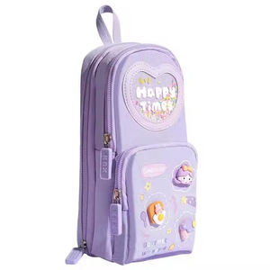 <span class=keywords><strong>Estuche</strong></span> de lápices de papelería <span class=keywords><strong>escolar</strong></span> de alta estética para niñas de secundaria, Material de Metal de lona Oxford con bolsas de lápices de gran capacidad - Product Image 2