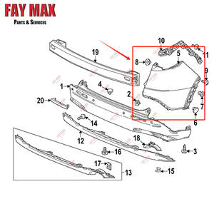 Kit de carrocería de coche Faymax, cubierta superior de parachoques trasero de plástico negro, modelo de escape 04718-3W0-A00ZZ para <span class=keywords><strong>Honda</strong></span>, ZRV, HR-V, HRV 2023-2024 - Product Image 2