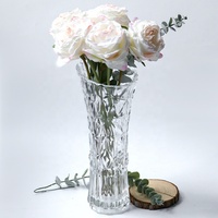 Vase en verre de luxe OEM de haute qualité pour mariage, grand vase simple pour arrangement floral aquatique, décoration maison et bureau