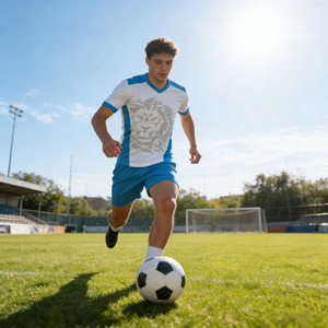 ชุดฟุตบอลแบบใหม่ ดีไซน์ทันสมัย สำหรับทุกเพศ  ลดราคาพิเศษ  รับสั่งทำแบบซับลิเมชั่น ระบายอากาศได้ดี ชุดทีมฟุตบอล - Product Image 1