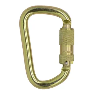 Carabiner Hook Auto Locking Climbing Carabiner High Strength D Forged Steel Factory Custom 45KN D Type For Outdoor/aerial Work