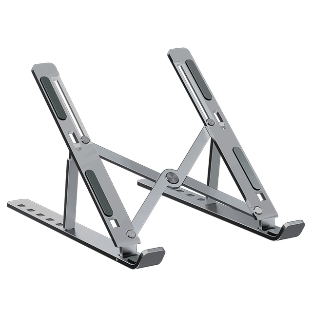 IKATAK New 6 Level Adjustable Ergonomic Portable Aluminum Foldable Laptop Stand