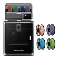 HFT Profesional untuk Printer 3D Anycubic Kobra S1 Combo CoreXY Multi-Warna Kecepatan Tinggi Maks 600mm/s Logam Plastik Garansi Satu Tahun