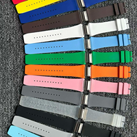 Bracelet de montre en fluororubber de qualité supérieure, personnalisé, neuf, avec extrémités en alliage de titane, bracelet de remplacement pour montre 6701