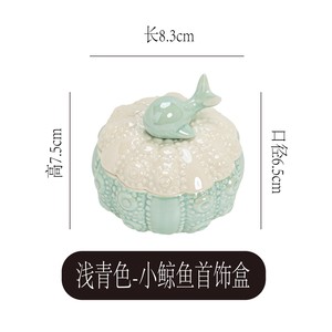 <strong>Ceramic</strong> Blue Little Whale <strong>Jewelry</strong> <strong>Box</strong> Storage Jar <strong>Jewelry</strong> Ring Necklace <strong>Box</strong> Storage <strong>Box</strong> Desktop Ornaments Gift - Product Image 6