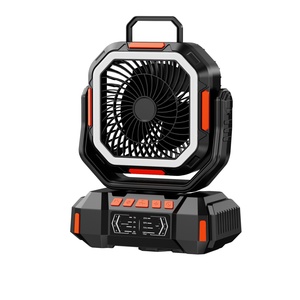F22 Double Motor USB Portable Camping Fan 40000mAh Remote Control Auto Oscillating LED <b>Light</b> Outdoor Camping Tent Beach Fan - Product Image 1