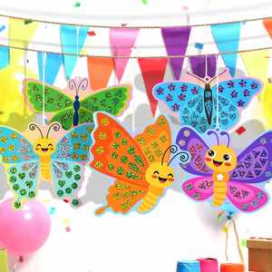 Etiquetas de Mariposas para Manualidades, Adhesivos de Papel Metalizado para Niños y Niñas, Regalo de Cumpleaños para Niños Pequeños, Artículos Esenciales para Actividades de Viaje DIY - Product Image 1