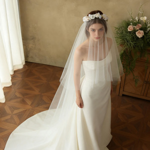SLBRIDAL Couronne de fleurs artificielles faite à la main, voiles et accessoires de mariage pour la mariée, pour femmes, pour les fêtes - Product Image 3