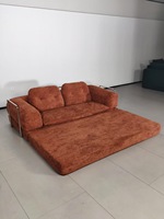 Sofá Cama Convertible CHEERMAN Chesterfield de Diseño Moderno, Ahorra Espacio, Ecológico, Modular, Relleno de Espuma y Tapizado en Tela