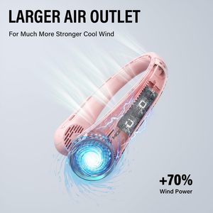 Ventilateur de cou réglable pour la course à pied, 360° °   Ventilateur personnel rafraîchissant, super silencieux, rechargeable par USB, 3 vitesses, puissant, vent fort - Product Image 3