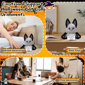 แม็กไจมิ โพซิทีฟ แบท ฮาโลวีน บู บาสเก็ต ของขวัญสำหรับผู้หญิง ผู้ชาย เด็ก ตุ๊กตาหมีขนสั้นน่ารัก ขนาด 31 ซม.-50 ซม. - Product Image 4