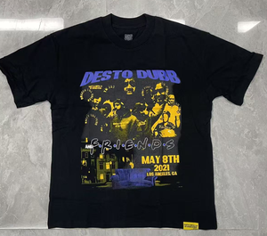 制造商休闲嘻哈男士 100% 棉 T 恤定制宽松版型止咳糖浆设计 220 克针织面料 - Product Image 6