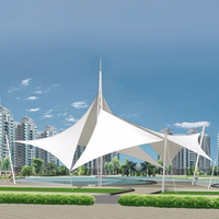 Structure de membrane tendue imperméable pour abri de voiture extérieur pour parc, école, hôtel ou garage, abri solaire et abri contre la pluie