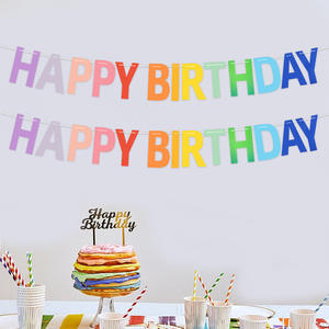 Guirnalda de Feliz Cumpleaños con Letras de Arcoíris, Decoración para Fiesta de Cumpleaños Infantil - Product Image 6