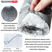 Conduite d'aération flexible acoustique écologique sans fibre de verre, isolée en mousse nano non toxique pour la ventilation domestique