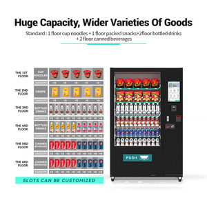 Máquinas expendedoras combinadas <span class=keywords><strong>americanas</strong></span> para alimentos y bebidas Máquina expendedora de artículos minoristas de nuevos negocios con función SDK de pago con tarjeta - Product Image 3