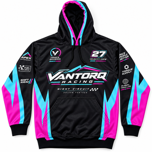 Sudadera con Capucha Personalizada de Invierno con Impresión Digital Sublimada para Equipo de Carreras, Uniforme de Automovilismo con Estampado Completo, Sudadera para Hombre y Mujer - Product Image 2