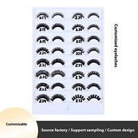 Fournisseur direct d'usine en gros, cils naturels longs et épais personnalisés, plusieurs styles disponibles, faux cils