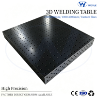 Table de soudage 3D usinée CNC 1000*800*200 |   Plaque en acier avec espacement des trous de 28 mm pour la réparation de carrosserie automobile et la travail des métaux