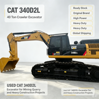 Excavatrice sur chenilles d'occasion CAT 340D2L de 40 tonnes, excavatrice Caterpillar d'origine avec moteur haute puissance pour travaux lourds dans les mines et les carrières