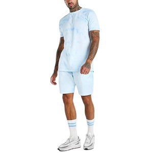 ขายส่งฤดูร้อนแฟชั่นแขนสั้นเสื้อยืดและกางเกงขาสั้นชุดสำหรับผู้ชายที่มีโลโก้ที่กำหนดเอง - Product Image 1