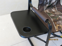 Haute qualité en plein air Camouflage chasse pêche chaise de voyage cadre en acier Deluxe sport Camo directeur chaise avec Table d'appoint