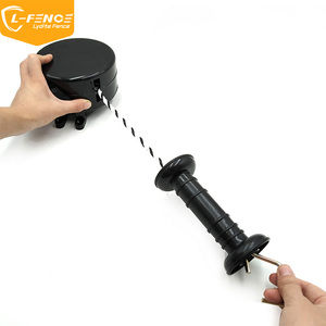 電気フェンス格納式テープゲートハンドル50Mtrs polytapeゲート - Product Image 3