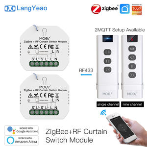 Módulo de Interruptor Inteligente para Persianas LangYeao Zigbee RF433, Mini Controlador Oculto para Cortinas y Persianas, Compatible con Tuya, <span class=keywords><strong>Alexa</strong></span> y Google Home - Product Image 1
