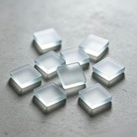 Plaque de verre carrée AG anti-reflet 11x11x4mm, verre optique mat gravé pour échantillons et petits écrans personnalisés