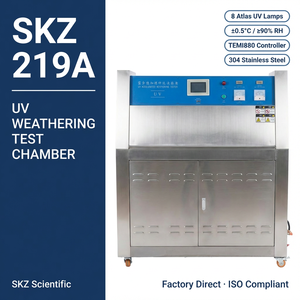 Câmara de Teste de Envelhecimento <span class=keywords><strong>UV</strong></span> SKZ219A-<span class=keywords><strong>UV</strong></span> com 8 Lâmpadas Fluorescentes UVA-340, Irradiação Dupla Face, Controle Automático PID, Tela Sensível ao Toque, 0-999H - Product Image 1