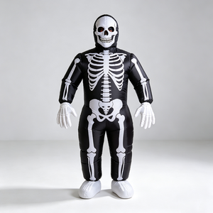Disfraz inflable de esqueleto OEM ODM para adultos, traje de mascota de calavera inflable de cuerpo completo para Halloween, cosplay, carnaval y fiestas. - Product Image 2