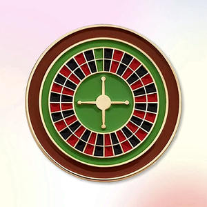 Casino <span class=keywords><strong>Roulette</strong></span> roue laiton couleur or placage vêtements sacs accessoires décoratifs mode broche dur doux émail épinglette - Product Image 1