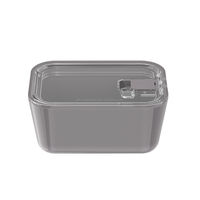 Boîte à lunch moderne et écologique en verre borosilicate, compatible micro-ondes, avec couvercle intégré transparent pour la conservation des aliments