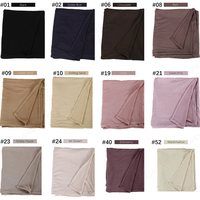 Vente en Gros Foulard Musulman Couleur Unie Respirant Anti-Transpiration, Hijab Musulman Prêt-à-Porter Tendance